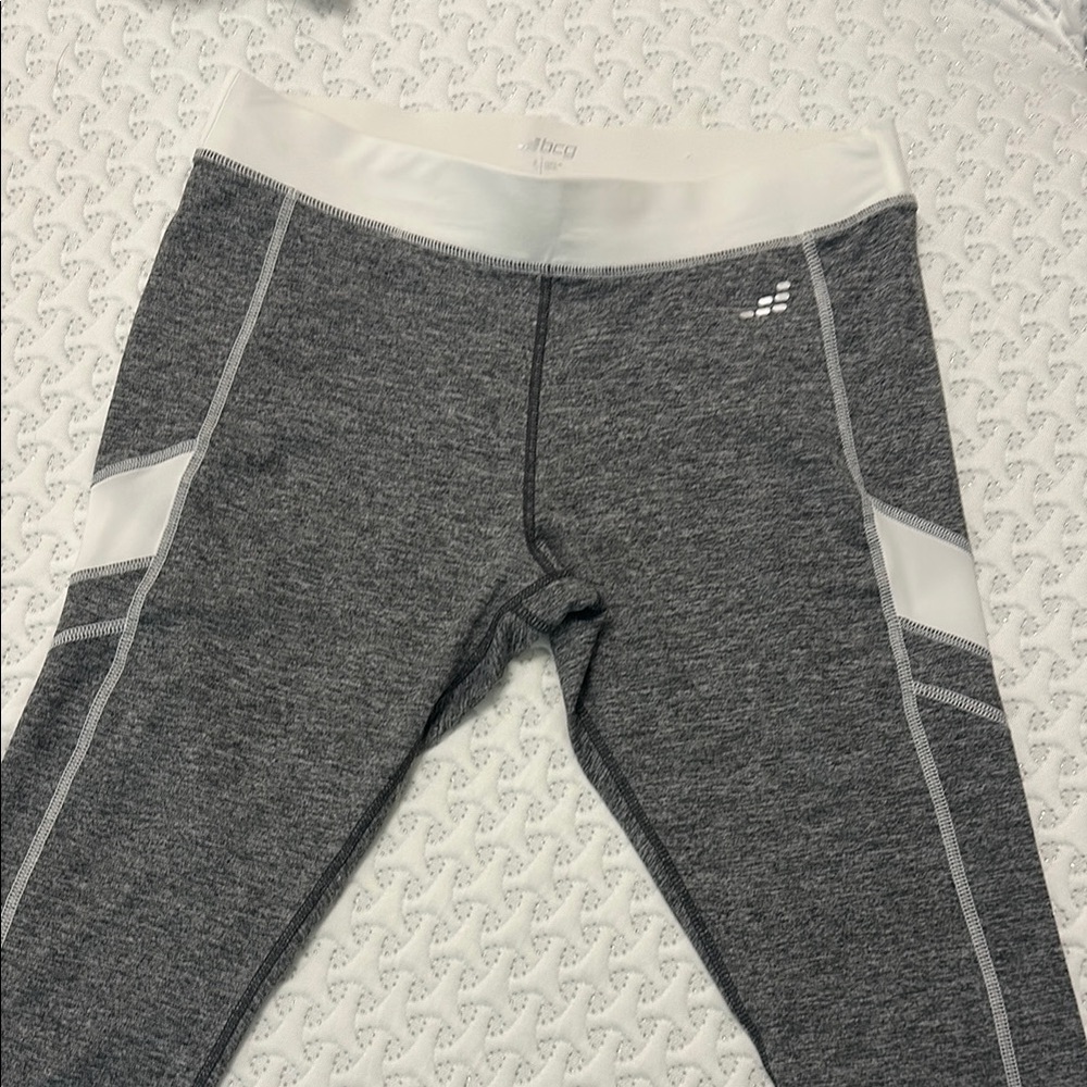 BCG Gray and White Leggings with Dynamic Side Panels